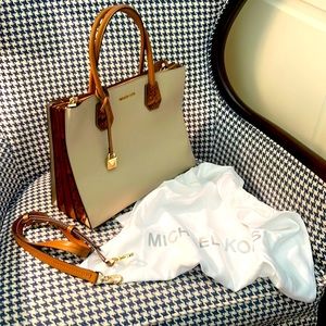 Michael Kors Purse - Handbag With Large Woven Satin Dust Bag